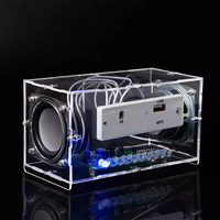 Kit Solder DIY Speaker, Amplifier Dua Kanal dengan Layar Spektrum LED, Modul Praktik Pembelajaran Elektronik