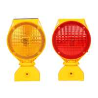 Feux de signalisation routière à LED clignotants solaires, directement de l'usine, visibilité >500m, protection IP65, couleurs jaune/rouge, Roadsafe