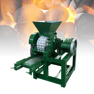 2020 Kleine Holzkohle Staub Brikett Kugel presse Form maschine Doppel walzen Coconut Coal Ball Pressing Maker Maschine