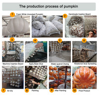 Citrouilles artificielles en mousse plastique pour Halloween, Thanksgiving, décoration d'automne, sécurité extérieure, décoration de la véranda, décoration de la maison