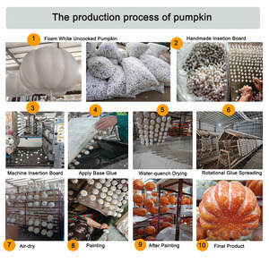 Zucche Artificiali in Schiuma Plastica per Decorazioni di <span class=keywords><strong>Halloween</strong></span>, Ringraziamento e Autunno, per Esterni, Sicurezza, Portico Anteriore e Arredamento Domestico - Product Image 6