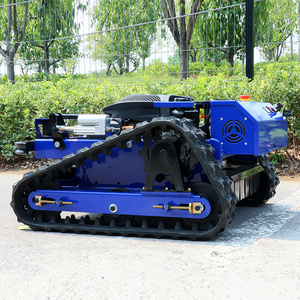 Cao hiệu quả không dây điều khiển từ xa thông minh Máy cắt cỏ <span class=keywords><strong>Robot</strong></span> 24V cấp công nghiệp Sâu Bướm theo dõi 4-đột quỵ - Product Image 2