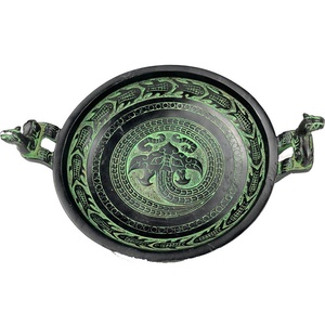 Jingciren Boutique - Platos Decorativos de Bronce Antiguo con Diseño de Peces, Platos de Pared con Patrón de Peces, Artesanía para Sala de Estar, Decoración Cultural para Escritorio - Product Image 5