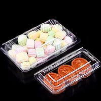 Fournisseur chinois HXH, boîte alimentaire jetable biodégradable pliable pour supermarché, en plastique PET/PVC/PP, impression UV, gaufrage, logo personnalisé