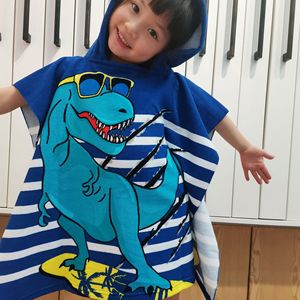 3Dプリント刺繍馬プリント恐竜プリントキッズウェアラブルシャワータオルドライフード付きタオル - Product Image 5