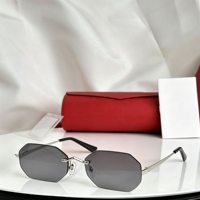 Lunettes de soleil personnalisées en métal de style européen et américain, avec verres PC à dégradé polygonal doré, monture intégrale carrée, protection UV400, unisexe