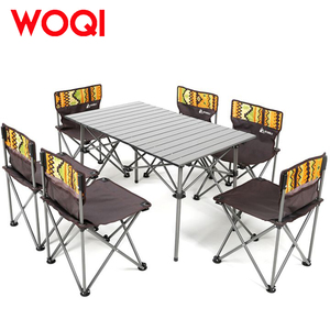 WOQI tavolo pieghevole esterno con sedie <span class=keywords><strong>Set</strong></span> tavolo pieghevole portatile e sedia <span class=keywords><strong>Set</strong></span> 5 pezzi <span class=keywords><strong>Set</strong></span> <span class=keywords><strong>7</strong></span> pezzi - Product Image 1