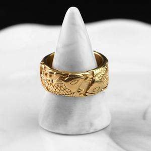 Usine de bijoux, design simple personnalisé, bracelet jonc gravé plaqué or 18 carats, bagues, ensembles de bijoux pour hommes - Product Image 5