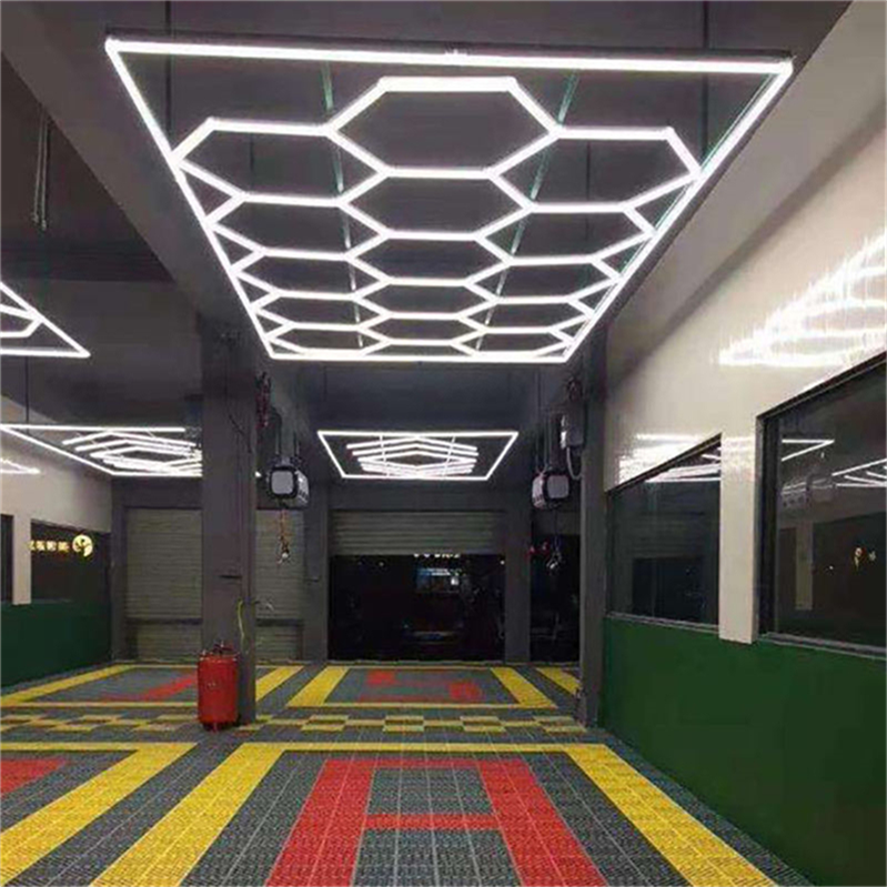 Factory Sell Led Auto Lights Hexagonal Interior Led Lights for Garage Detailing Work Led Ceiling Light Lamp