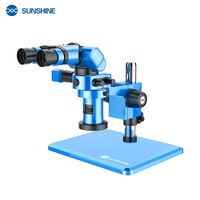 Sunshine R360 Pro grossissement 7-45X/Microscope trinoculaire à 180 ° conception rotative pliable réparation de Microscope numérique