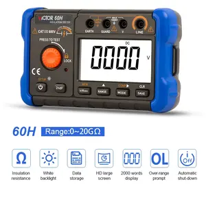 Victor RuoShui 60 serie Tester di isolamento ad alto livello con funzione <span class=keywords><strong>PI</strong></span> e DAR 1000V 2500V misuratore di resistenza opzionale - Product Image 5