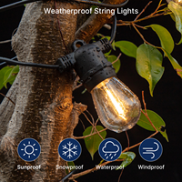 Usine directe extérieure résistant aux intempéries S14 guirlande lumineuse lampe à LED 120V E26 ampoule en plastique sans scintillement compatible avec les guirlandes lumineuses