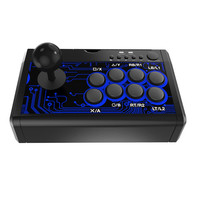 Manette de jeu arcade filaire USB 7 en 1 avec base en métal pour PS4/SWITCH/P3/PC/Android Series/XBoxOne(S)/360