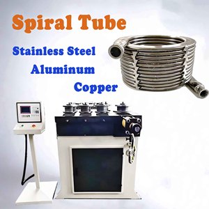 Automatico a spirale in alluminio rame SS tubo avvolgitore bobina d'acqua tubo di rotolamento che fa macchina per tubo fascio scambiatore di calore - Product Image 1