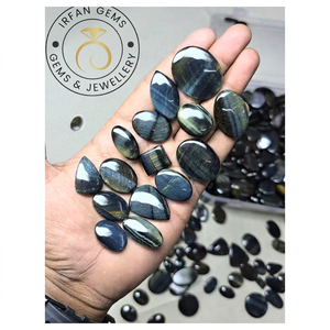 พลอยตาเสือธรรมชาติพลอย100% ตัดทรงรี20-40มม. 7-12ก. พร้อมส่ง - Product Image 1