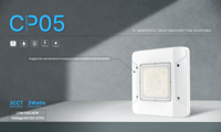 Lumière de canopée LED 150W certifiée CE, efficacité 150lm/W, IP65, faisceau 120°, blanc neutre 4100K, garantie 5 ans, en aluminium, montage mural