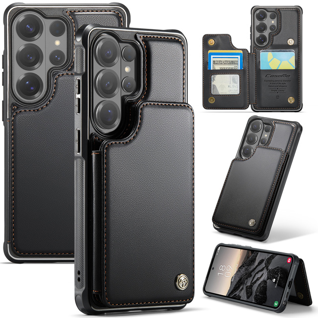 Denior Multi-Slot Magnetic Wallet Phone Case with RFID Protection, Drop-Proof Compatible with S26/S25/S24/S23/S22/S21/S20 Series