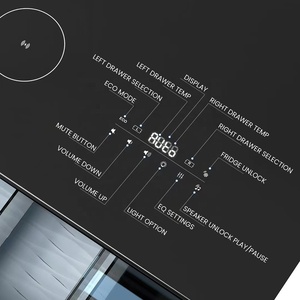 Gedo 2in1 Màn Hình Cảm Ứng 90/135L <span class=keywords><strong>LED</strong></span> Ánh Sáng Thông Minh Bàn Cà Phê Với Được Xây Dựng Trong Tủ Lạnh Không Dây Sạc Bluetooth Loa - Product Image 6