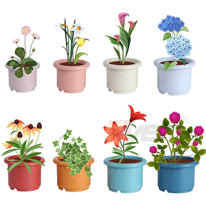 Torre de apilamiento educativa de material de paja de <span class=keywords><strong>trigo</strong></span> para niños, juguete de baño de inteligencia temprana, tazas apilables, 8 Uds. - Product Image 3