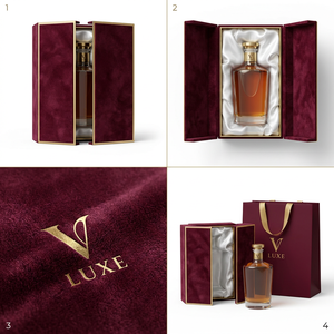 Caja de <span class=keywords><strong>Vino</strong></span> de Terciopelo con Apertura para Gabinete, Vacía, para Botella Redonda de 500ml, Contenedor de Alcohol, Estuche de Presentación Forrado de Gamuza - Product Image 4
