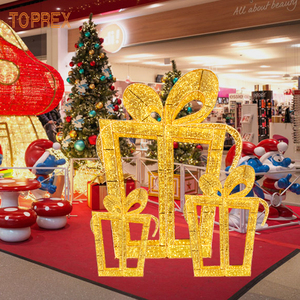 Lớn ngoài trời lễ hội Motif ánh sáng lên trang trí Giáng sinh kim loại khung box với LED ánh sáng - Product Image 3