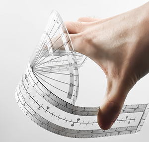 Traceur de navigation aérienne vintage DF CFP-2 en plastique laminé pour l'entraînement des pilotes et des étudiants - Product Image 1