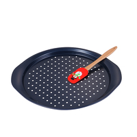 Moule à gâteau rond antiadhésif de qualité alimentaire, outil de cuisson personnalisé 0.6mm, moule à pizza avec trous, plateau de four à pain, moule à pain rond