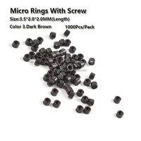 Micro collegamento all'ingrosso da 3.5mm con strumenti di estensione dei capelli dell'anello di Dreadlock delle perle di terrore della vite