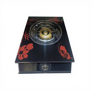 पुष्प ग्लास शीर्ष के साथ तेल का एकल बर्नर गैस स्टोव - Product Image 1