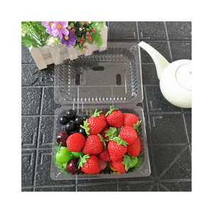 กล่องพลาสติกใสแบบฝาพับสำหรับใส่ผลไม้สดแบบใช้แล้วทิ้งสำหรับสตรอเบอรี่องุ่นความจุขนาดใหญ่ - Product Image 6
