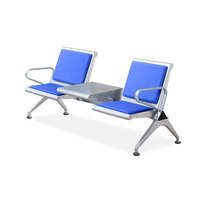 Chaises de salle d'attente modernes pour hôpital, aéroport, bureau, 4 places, en acier inoxydable, pliables, multifonctions, pour arrêt de bus, banque, cliniques