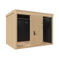 Maison préfabriquée en aluminium à design attrayant, modulaire, étanche, pour espace privé, magasin commercial ou présentoir mobile