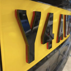 Châu Âu 3D/4D chữ phản chiếu phim xe giấy phép biển số biển số Anh biển số Acrylic - Product Image 2