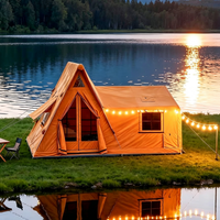 Tente gonflable d'extérieur portable, imperméable et durable, tente de camping à trois pièces
