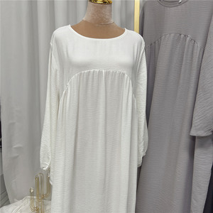 Bata <span class=keywords><strong>de</strong></span> moda musulmana <span class=keywords><strong>de</strong></span> poliéster para <span class=keywords><strong>mujer</strong></span> Dubai Abaya Turquía Oriente Medio Islam vestido <span class=keywords><strong>de</strong></span> fiesta <span class=keywords><strong>linterna</strong></span> <span class=keywords><strong>de</strong></span> talla grande verano - Product Image 3