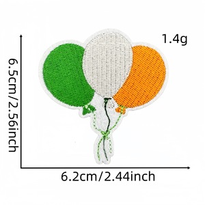 Parche Bordado Termoadhesivo Colorido con Certificación BSCI/ISO, Trébol de la Suerte Verde del Día de San Patricio, Parches Bordados Personalizados para Sudaderas - Product Image 4