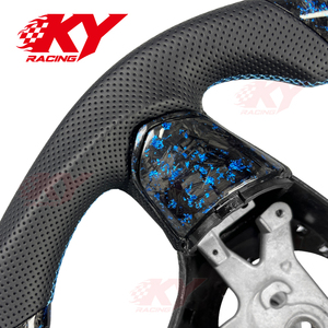 Volant de course personnalisé en fibre de carbone pour Chevrolet Corvette C6 C5 Coupé Z06 ZR1 Stingray 2005-2013 - Accessoires automobiles - Product Image 2