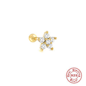 R.Gem. 18G 925 Sterling Silver Simple Tiny Dainty Dainty Lobe Helix cartilagine Stud Piercing Labret Tragus <span class=keywords><strong>orecchini</strong></span> - Product Image 6