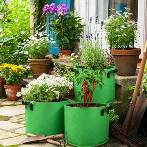 Sacs <span class=keywords><strong>de</strong></span> culture en tissu non tissé avec poignées durables, imperméables, écologiques, personnalisables, pour jardin et usage intérieur, pratiques pour fleurs et arbres - Product Image 3