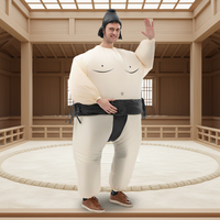 Costume de sumo gonflable noir pour adulte, convient aux personnes de 1,5 à 2 m de taille. Parfait pour Noël, le cosplay, les fêtes, les spectacles sur scène et les bals masqués