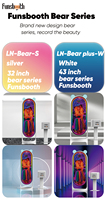Station de selfie compatible Funsbooth pour les réseaux sociaux - Photobooth avec miroir LCD, autocollants modèles et imprimante photo beauté