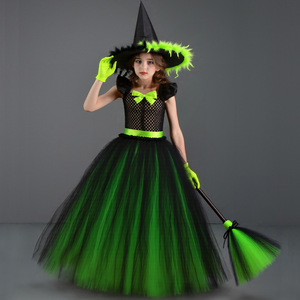 Costume de sorcière magique, <span class=keywords><strong>robe</strong></span> longue noire, costume de sorcière pour Halloween avec accessoires, performance scénique - Product Image 2