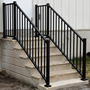Rampe extérieure personnalisée pour patio, rampe extérieure en métal durable, <span class=keywords><strong>balustrade</strong></span> en aluminium pour <span class=keywords><strong>terrasse</strong></span>, balcon, escalier, jardin - Product Image 2