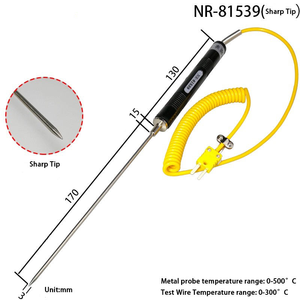 VANORM 85139 k S R B para Sensor de Temperatura de Termopar Tipo K, Sonda de Temperatura con Funda, Tipos K/E/<span class=keywords><strong>N</strong></span>/T/<span class=keywords><strong>J</strong></span>, OEM/ODM Personalizable - Product Image 2