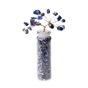 Manufacturers wholesale handmade crystal gravel mini wishing tree home office decoration rich tree