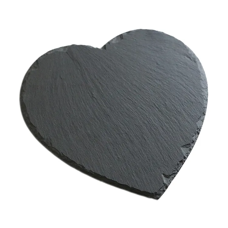 Placa ecológica para artesanato, placa em formato de coração para pedra de bife