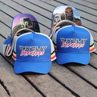 Australie Casquette de camionneur Full Printed Deep Crown 2 Stripes Trucker Hats 5 Panel Country Trucker Cap