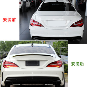 Mercedes-Benz Rear Spoiler Piano <b>Black</b> Carbon Fiber Texture ABS Ducktail <b>Trunk</b> Wing 2013-2019 CLA-Class C117 - Product Image 4