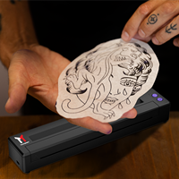 MHT-P19 10% Penjualan Terlaris Tanpa Tinta Portabel A4 Mini Printer Stencil Tato Thermal Nirkabel Mobile BT+USB 203dpi Garansi 1 Tahun