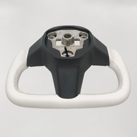 Volant de vente chaude pour Tesla modèle 3/Y 2018-2023 Y 2018-2022 Yoke Nappa Leather Accessoires personnalisés